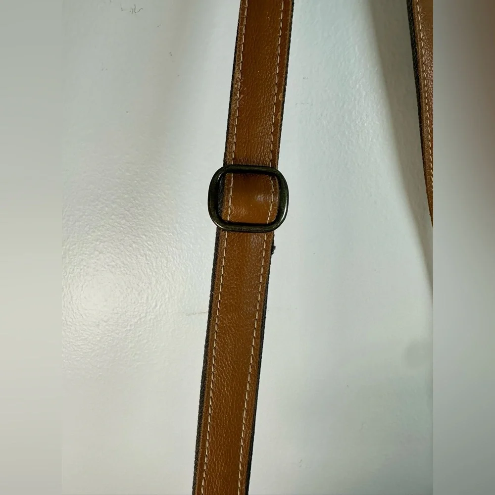 Myra Bag Brown and White Cowhide Shoulder Bag Crossbody Grey canvas western - Picture 4 of 12